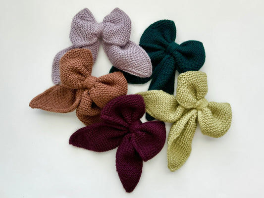 Winter Bow French Barrette