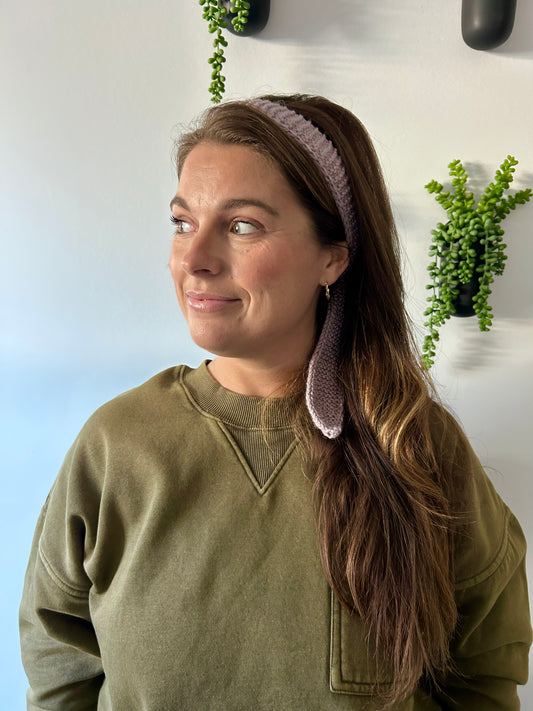 Knit Hair Ribbon Scarf